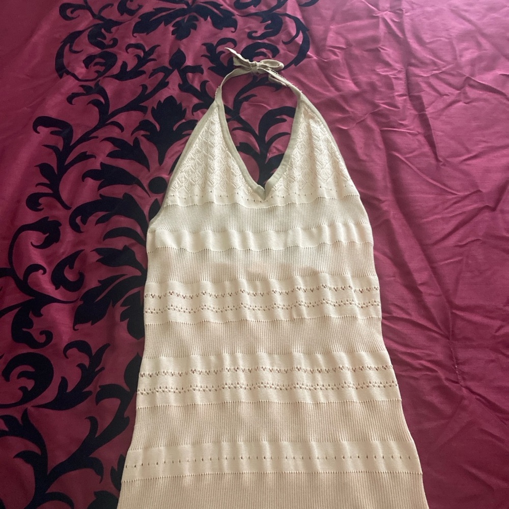 Orange Halter Neck Dress